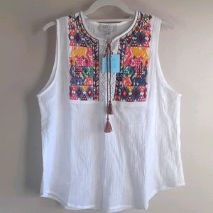EMBROIDERED SHIRT WHITE L